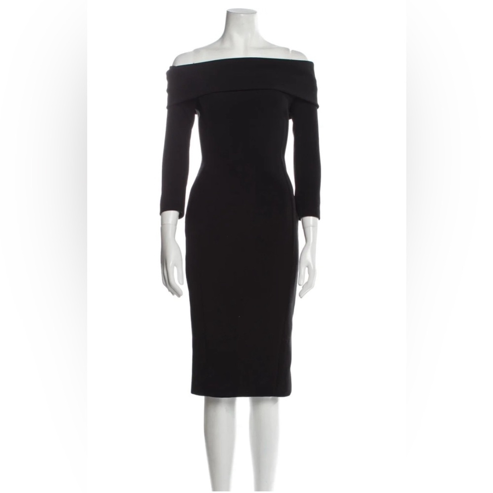 Black strapless long sleeve dress